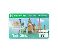 EIOTCLUB Carte SIM Prépayée, Carte SIM Internationale Utilisable dans 77+ Pays, Données Uniquement, Haut débit 5G/4G LTE, sans contrat, Rechargeable, Parfait pour téléphones, routeurs et tablettes