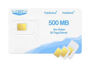 EIOTCLUB Carte SIM Prepayee sans Engagement, Carte SIM Compatible avec Le Réseau de 30 Pays Européens, pour LTE Caméra & Appareil Photo numérique Chasse & Localisateur GPS, Données Uniquement