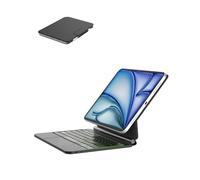 EIP Hyperkeys Clavier magique pour iPad Air 11" M4/M3/M2 Pro 11" 1-4ème, clavier magique avec raccourcis personnalisables, pavé tactile de contrôle complet, manchon pour stylo, support cantilever