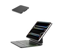 EIP Hyperkeys Clavier magique pour iPad Pro 11" (M4/M5), clavier magique de 11" avec raccourcis personnalisables, pavé tactile de contrôle complet, manchon pour stylo, support cantilever