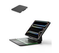 EIP Hyperkeys Clavier magique pour iPad Pro 11" (M4/M5), clavier magique de 11" avec raccourcis personnalisables, pavé tactile de contrôle complet, manchon pour stylo, support cantilever