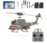 Eipol RC ERA C032 Hélicoptère RC 2,4 G 6 CH UH-1 Huey Flybarless, stabilisation gyroscope à 6 axes, avec maintien d'altitude et vol inversé 3D pour les amateurs d'adultes, 2 batteries