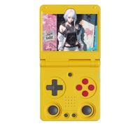 Eipol RG34XXSP Console de jeu portable rétro à rabat, écran IPS 720 x 480, console de jeu Linux 64 bits, batterie rechargeable de 3300 mAh (jaune/256G)