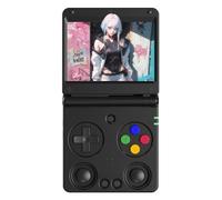 Eipol RG34XXSP Console de jeu portable rétro à rabat, écran IPS 720 x 480, console de jeu Linux 64 bits, batterie rechargeable de 3300 mAh (noir/128 Go)