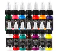 EIPTWH Lot de 14 couleurs d'encre de tatouage - 15 ml - Sans décoloration - Longue durée - Pour artistes de tatouage