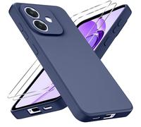 Eirltiy Coque pour Oppo A40/ Oppo A40m / Oppo A60 5G, avec 2 Verres Trempé, Housse Etui de Protection en TPU Silicone Souple, Cover Case Antichoc Anti Rayures avec Protection écran, Violet1