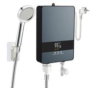Eirolace Mini Chauffe-Eau Instantané 5500W 220V, Chauffe-Eau électrique sans réservoir avec kit de Douche et Affichage LED, 30-55℃ Température Réglable, pour Cuisine Salle de Bain