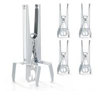 Eirolace Piège à Campagnols 5PCS, 18,5 cm Piège à Taupe Réutilisable avec 5 Plaques d'appât, Piège à Campagnols en Métal Galvanisé, Piège à Souris Pratique pour Jardin, Pelouse, Légumes