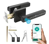 Eirolace Serrure connectée 5-en-1 : Empreinte, App, Code, Carte IC ommande Tuya, Auto-Verrouillage, Alimentation Secours Type-C. Idéal pour Porte d’entrée.