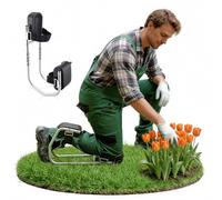 Eirolace Tabouret À Genoux pour Le Jardinage,Réglable 45 À 62 Cm,Acier Inoxydable,Siège De Jardin Et Agenouilloir,pour Personnes De Différentes Tailles,Genouillère Portable pour Jardin