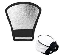 EIROVYA 2Pcs Réflecteur de Flash, 2 en 1 Diffuseur de Flash, Argent/Blanc Réflecteur avec Bande pour Nikon, Canon, Sony, Yongnuo, Speedlite Softbox
