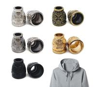 EIROVYA EIR 10 PCS Bouchon de Cordon,Cordons en Métal Bouchon,Embouts Bouts de Cordon de Vêtement,Verrouillage de l'extrémité du Cordon,pour Corde,Lacets,Ficelle Manteau,Anoraks,Sac Loisir,5 Couleurs