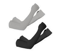 EIROVYA Manchon de compression bras，manchon bras，manchette anti uv,2 Paires de Manchettes Anti-UV Respirantes pour le Cyclisme et les Sports en Plein Air - Gris et Noir