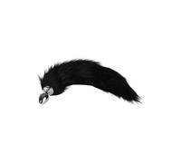 EIS gode plug anal avec queue de renard, 48 cm | base large | noir