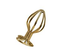 EIS, jouet anal, plug anal en métal - base en forme de cœur, en métal, structure excitante, Taille:S