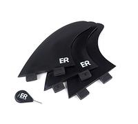 Eisbach Riders FCS Surfboard Thruster Fin Set with Fin Key - Dérives pour Planche de Surf et Sup - Size G5 Medium (Noir)