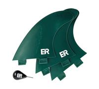 Eisbach Riders Planche de surf FCS Thruster Fin Set avec in (taille G5 Medium) - Palmes pour planche de surf et SUP (vert)