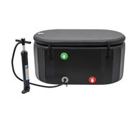 Eisbaden - Tonneau pour athlètes - 370 l - Ovale - Gonflable - Pliable - Avec pompe à air et sac de transport - Bac à glace mobile - Pour la récupération, la thérapie par l'eau froide