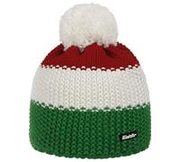 Eisbär Bonnet à Pompon Star Italy Bonnet de Ski Bonnet en Laine (Taille Unique - Blanc)