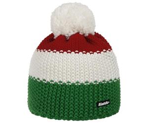 Eisbär Bonnet à Pompon Star Italy Bonnet de Ski Bonnet en Laine (Taille Unique - Blanc)