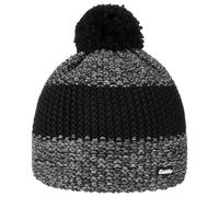 Eisbär Bonnet à Pompon Styler Bonnet en Tricot Bonnet pour l'hiver (Taille Unique - Noir-Gris)