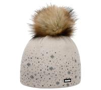 Eisbär Rana Lux Crystal Mü Bonnet pour Femme, Argent brossé/Anthracite/réel, 55-57