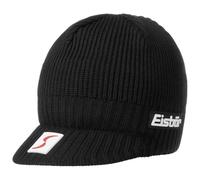 Eisbär Bonnet Skipool Femme/Homme - Made in Austria Pull de Ski Beanie avec Visiere, Doublure, Doublure Hiver Automne-Hiver - Taille Unique Noir
