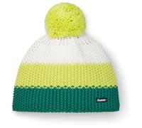 Eisbär - Kid's Star Pompon Mütze - 55 cm - 7-8 Years - deep lake / winter lemon / white