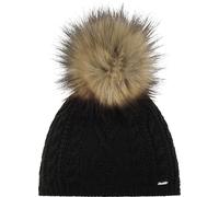 Eisbär Nelia Lux Bonnet pour femme avec pompon, Taille:Taille unique, Couleur:Noir