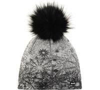 EISBÄR Winter Lux Crystal, One Size, noir-gris clair, bonnet, avec éléments en cristal, 80126