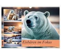 Eisbären im Fokus (Wandkalender 2026 DIN A3 quer), CALVENDO Monatskalender: Portraits der weißen Riesen