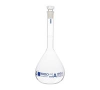Eisco Labs - Fiole volumétrique classe A, prise 24/29, bouchon creux hexagonal, verre borosilicate, certifié ISO 1042 - Fiole de laboratoire pour une préparation précise des solutions, une analyse