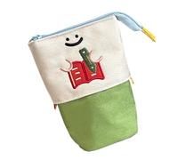 Eisdespie Trousse Debout, Poche zippée Debout - Trousse à Crayons Pliable à Motif de Livre pour, pour l'école, la Maison, Les Voyages et pour Le, Vert, Voir Description, Voir Description