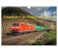 Eisenbahn an Rhein und Mosel 2026 (Wandkalender 2026 DIN A4 quer), CALVENDO Monatskalender: Moderne Eisenbahnen in den romantischen Tälern von Rhein und Mosel