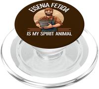 Eisenia Fetida est Mon Animal Spirituel, Un élevage de vers drôles PopSockets PopGrip pour MagSafe