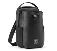 EISENKNIE Petit sac de sport magnétique noir 25 x 13 x 15 cm Force magnétique jusqu'à 2 kg d'espace pour bouteille de 1,5 l et objets de valeur bandoulière Poignée semblable au cuir imperméable
