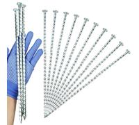 EISENSP Lot de 40 piquets en spirale extra longs de 35,6 cm - Piquets d'ancrage en métal solide pour bordure de pavés, barrière contre les mauvaises herbes, piège, tente et plus encore