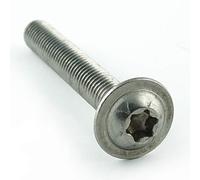 Eisenwaren2000 Lot de 10 vis à tête bombée M8 x 110 mm à six pans creux TX et bride (10 pièces) - ISO 7380 à tête bombée et à tête plate - Vis filetées - Acier inoxydable A2 V2A