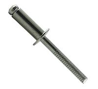 Eisenwaren2000 Lot de 30 rivets aveugles de 6 x 25 mm - Avec tête plate - Rivets pop DIN 7337 - ISO 15983 - Rivet - En acier inoxydable A2 V2A
