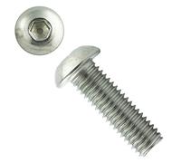 Eisenwaren2000 | Vis à tête bombée M8 x 35 mm avec six pans creux (10 pièces) - Vis à tête bombée avec tête plate - Vis filetées - Acier inoxydable A2 V2A, inoxydable