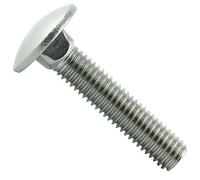 Eisenwaren2000 | Vis à tête ronde avec raccord carré M6 x 60 mm (30 pièces) - Vis à tête ronde DIN 603 - ISO 8677 - Vis filetées - Filetage complet - Acier inoxydable A2 - Inoxydable