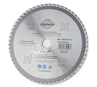Eisenwolf 185x20 mm Lame de scie durable et résistante, lame de scie circulaire pour bois avec 60 dents TCT inclinées et découpes laser pour réduire le bruit