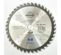 Eisenwolf lame de scie 180 x 20 mm, lame de scie circulaire pour bois avec 40 dents TCT inclinées et découpes laser pour réduire le bruit