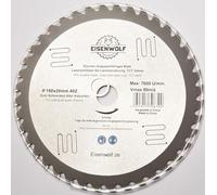 Eisenwolf lame de scie 190 x 20 mm, lame de scie circulaire pour bois avec 40 dents TCT inclinées et découpes laser pour réduire le bruit
