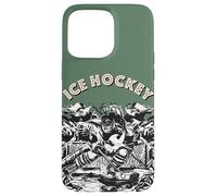 Eishockey Gardien de But Tatouage Puck Hockey Raquette LOL Team Fan Coque pour iPhone 15 Pro Max