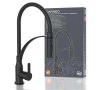 EISL CARNEO NI183CARB Robinet de cuisine avec douchette extractible, robinet cuisine avec fonction d'économie d'eau, robinet mitigeur cuisine d'évier pivotant, mitigeur de cuisine monocommande, noir