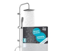 Eisl Colonne de douche Pluie 2en1 – Pommeau anti-calcaire – Chrome