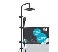 EISL - DX12004BL-A - EASY ENERGY Colonne de Douche, Colonne Douche sans Robinetterie 2 en 1 avec Grande Douche de Pluie et Douche Colonne de Pluie sans Robinetterie, Noir