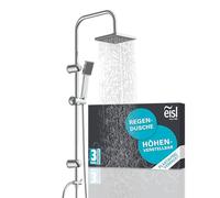 EISL Colonne de Douche Pluie 2en1, Pommeau Anti-Calcaire, Chrome