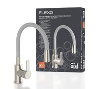 EISL Flexo NI186FLNIG Robinet de cuisine, robinet d'évier avec tuyau flexible, robinet de cuisine, inox/gris clair